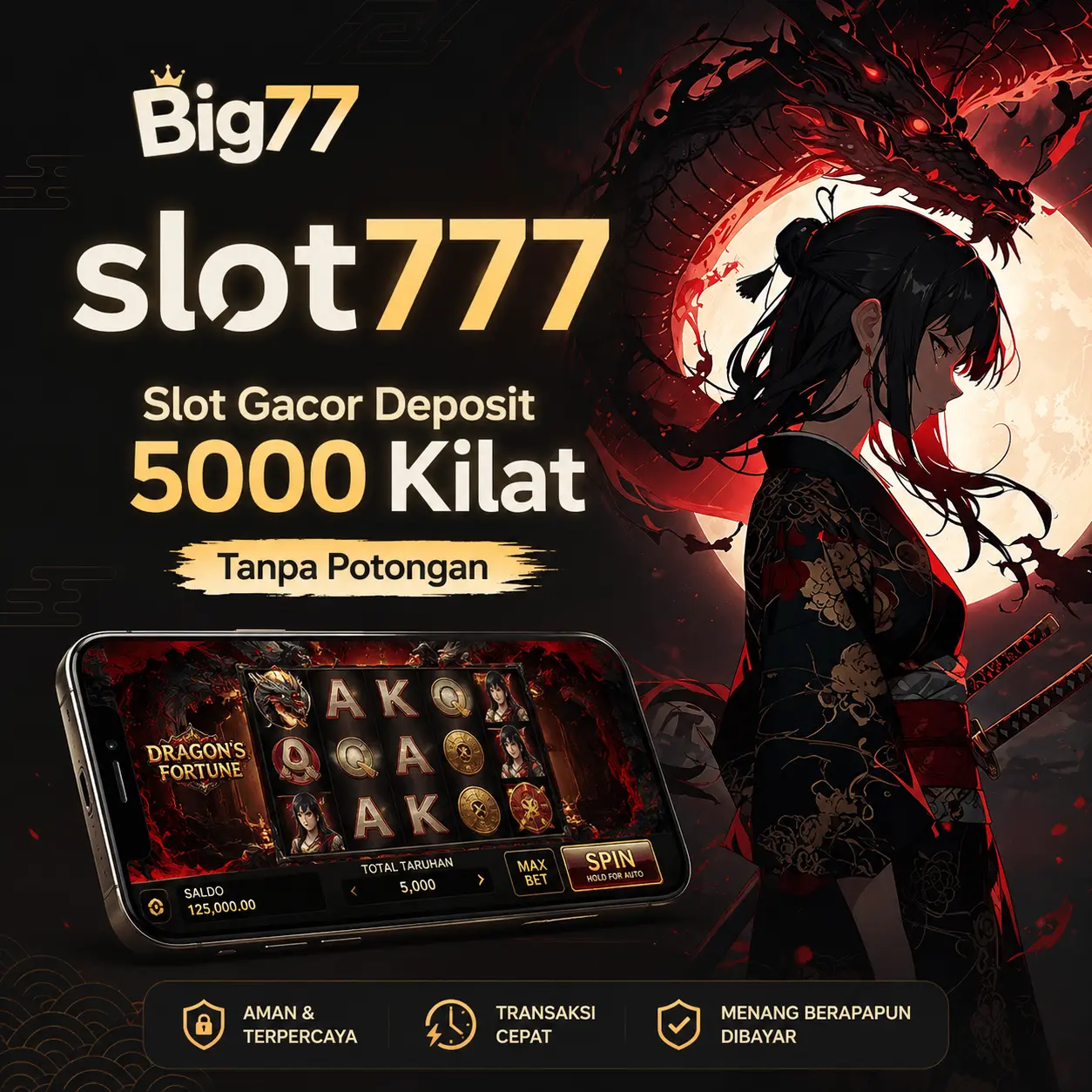 Slot777 (Big77) Situs Slot Gacor Deposit 5000 Kilat Paling Murah Tanpa Potongan